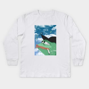 pepe meme Kids Long Sleeve T-Shirt